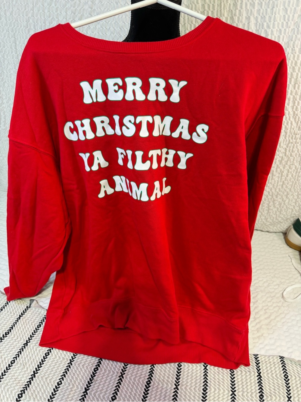 Holiday Time Red Christmas Graphic Sweatshirt